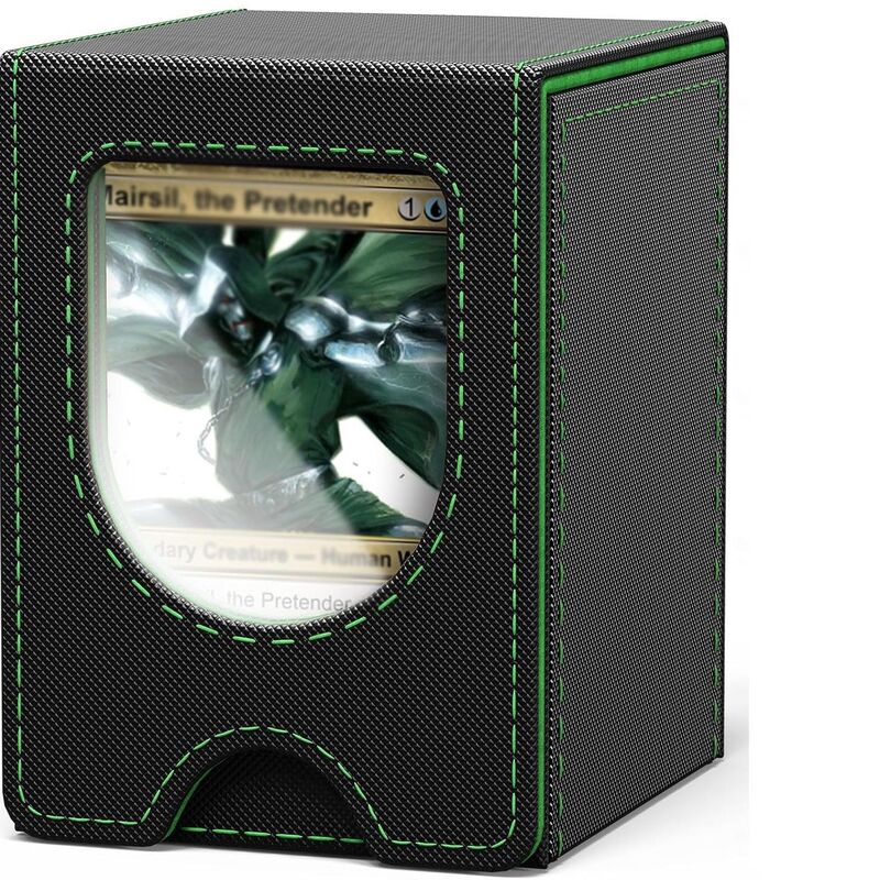 Boîte Rangement TCG Cuir 100+ Cartes avec Séparateurs – Organisateur Jeux de Cartes | Leather TCG Card Storage Box 100+ Capacity with Dividers