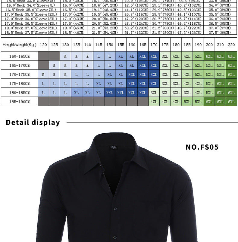 Cross-border Hot Sale Amazon Shirt Men's Casual Spring and Summer ebay Business Men's French Cufflinks plus size Men's Shirt