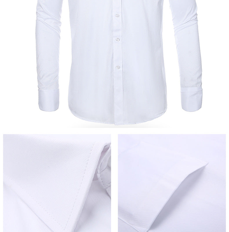 Cross-border Hot Sale Amazon Shirt Men's Casual Spring and Summer ebay Business Men's French Cufflinks plus size Men's Shirt