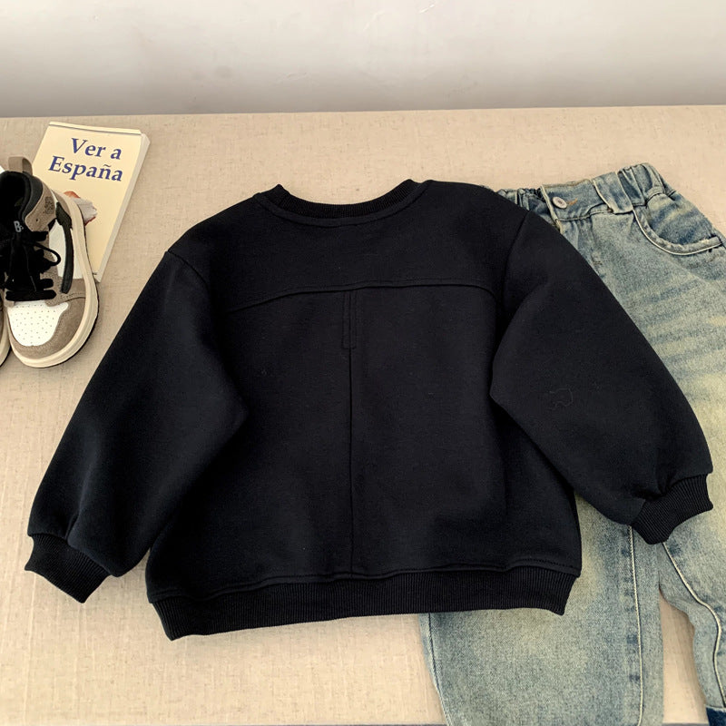 Hoodie Garçon Pull Automne – Sweatshirt Enfant Confortable | Boys Autumn Pullover Hoodie Sweatshirt