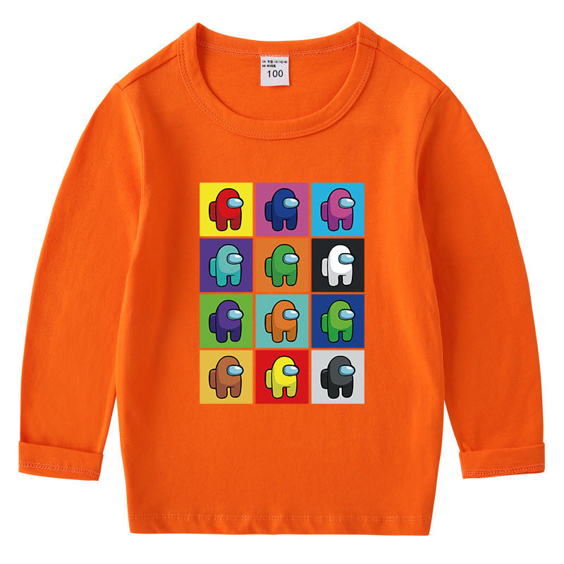 T-Shirt Coton Enfant Col Rond Manches Longues – Base Confortable | Children's Cotton Round Neck Long Sleeve Top