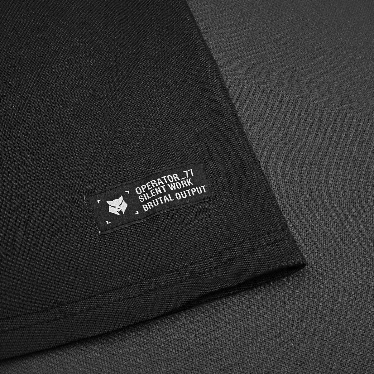 OPERATOR_77 OVERSIZED TEE — WAR BLACK