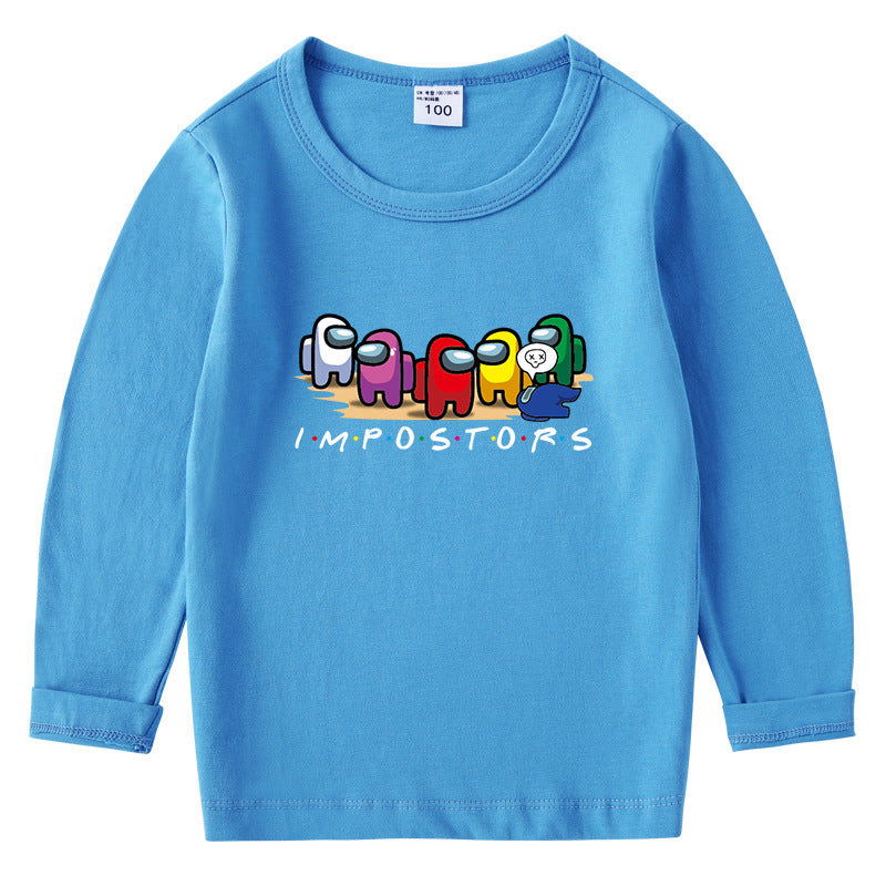 T-Shirt Coton Enfant Col Rond Manches Longues – Base Confortable | Children's Cotton Round Neck Long Sleeve Top