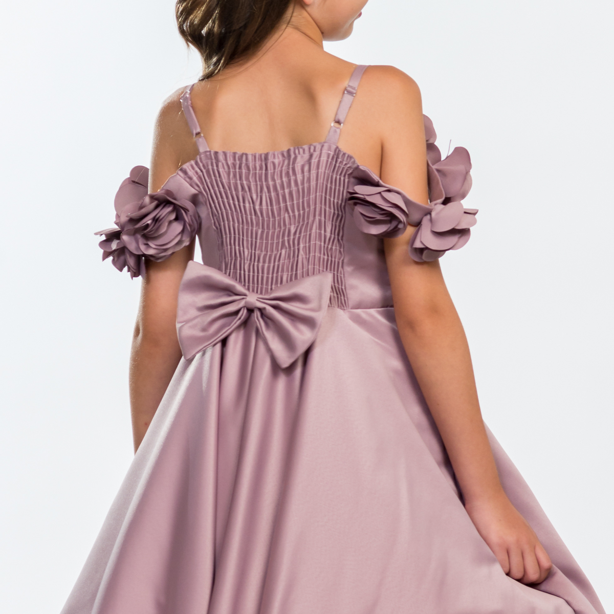 Robe Satinée Fille Miss Fashionista – Luxe & Élégance avec Jantes Amovibles | Girls Satin Formal Dress