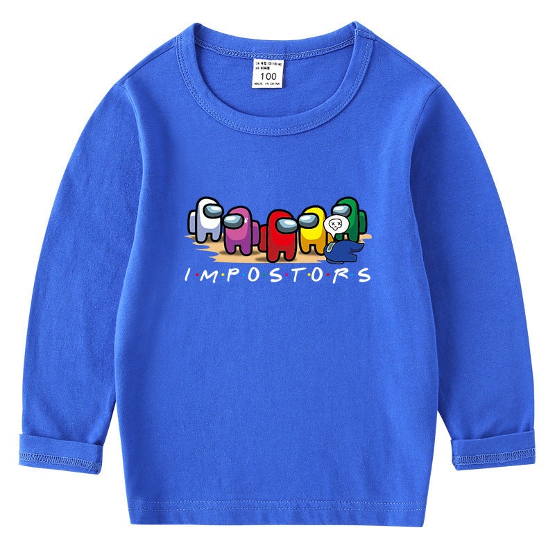 T-Shirt Coton Enfant Col Rond Manches Longues – Base Confortable | Children's Cotton Round Neck Long Sleeve Top