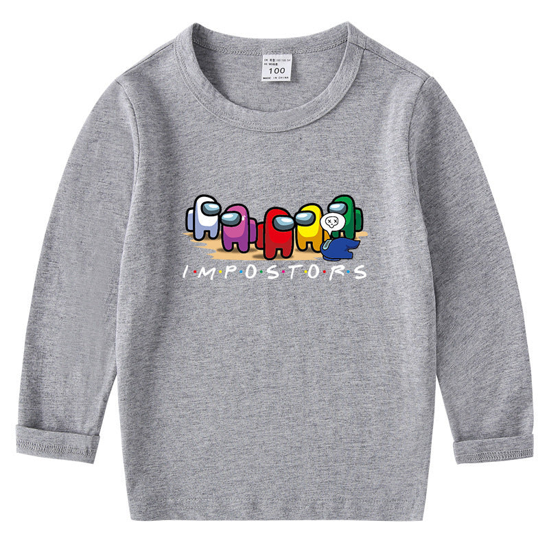 T-Shirt Coton Enfant Col Rond Manches Longues – Base Confortable | Children's Cotton Round Neck Long Sleeve Top