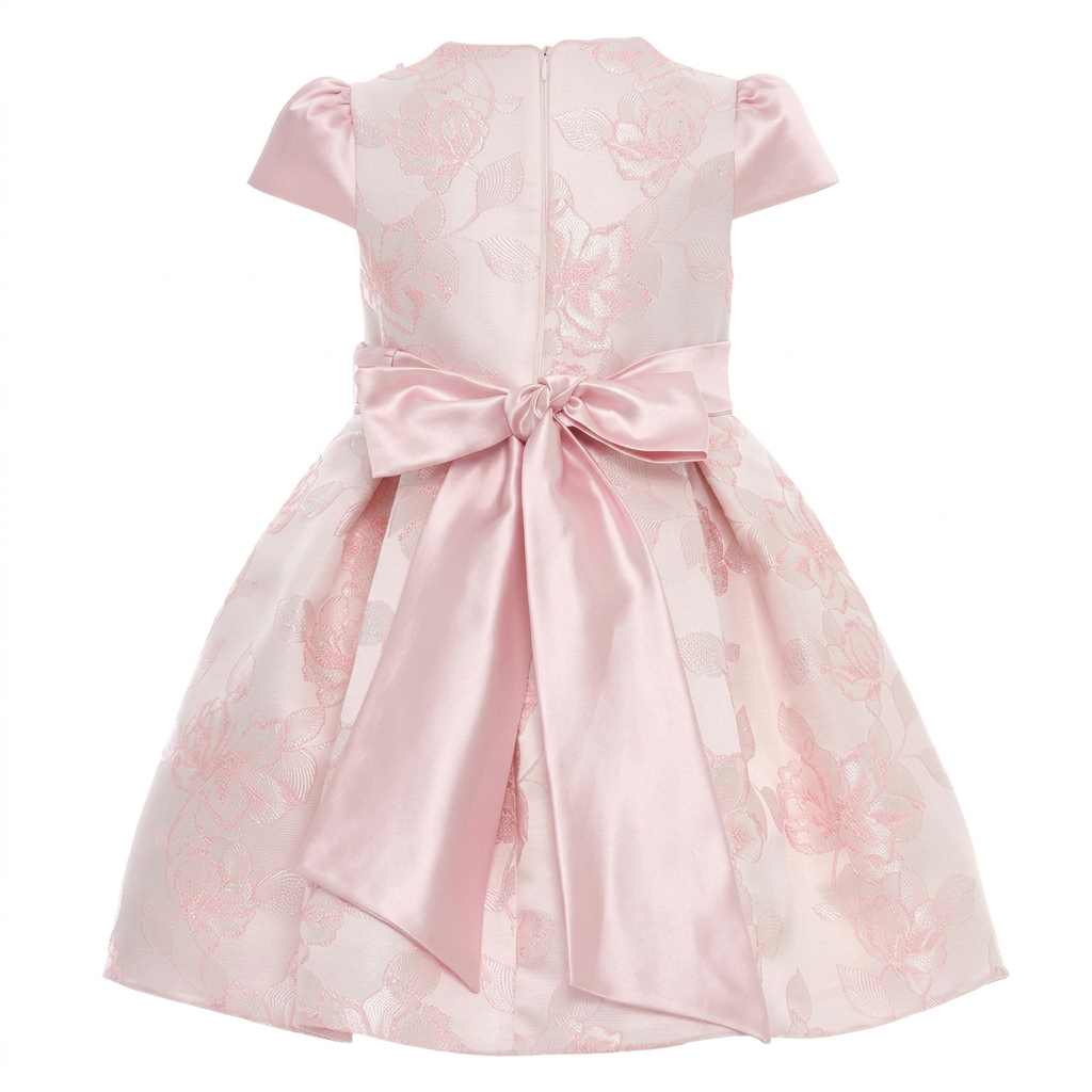 Robe Fille Aix – Élégance Française Blanc Cassé Floral | Aix Girls Elegant Off-White Floral Dress