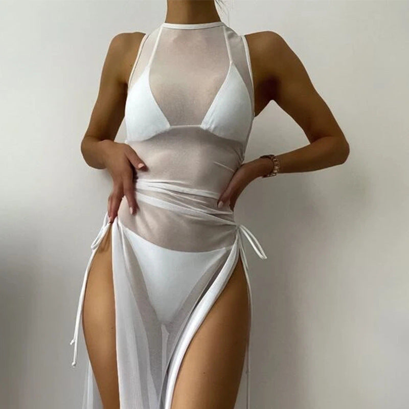 Ensemble Bikini 3 Pièces Femme – Maillot de Bain Robe Longue | Women's 3-Piece Swimsuit Set