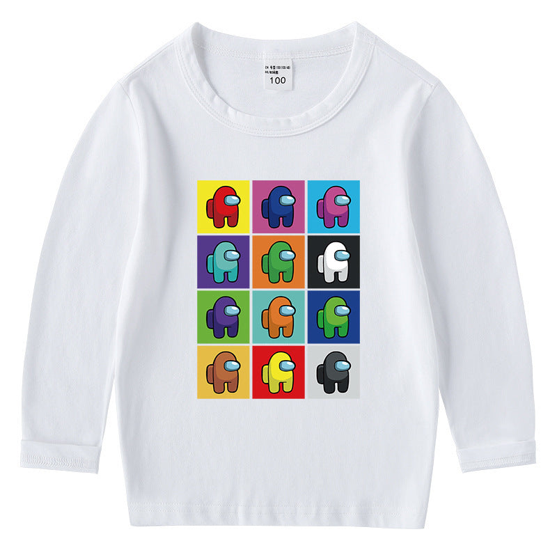 T-Shirt Coton Enfant Col Rond Manches Longues – Base Confortable | Children's Cotton Round Neck Long Sleeve Top