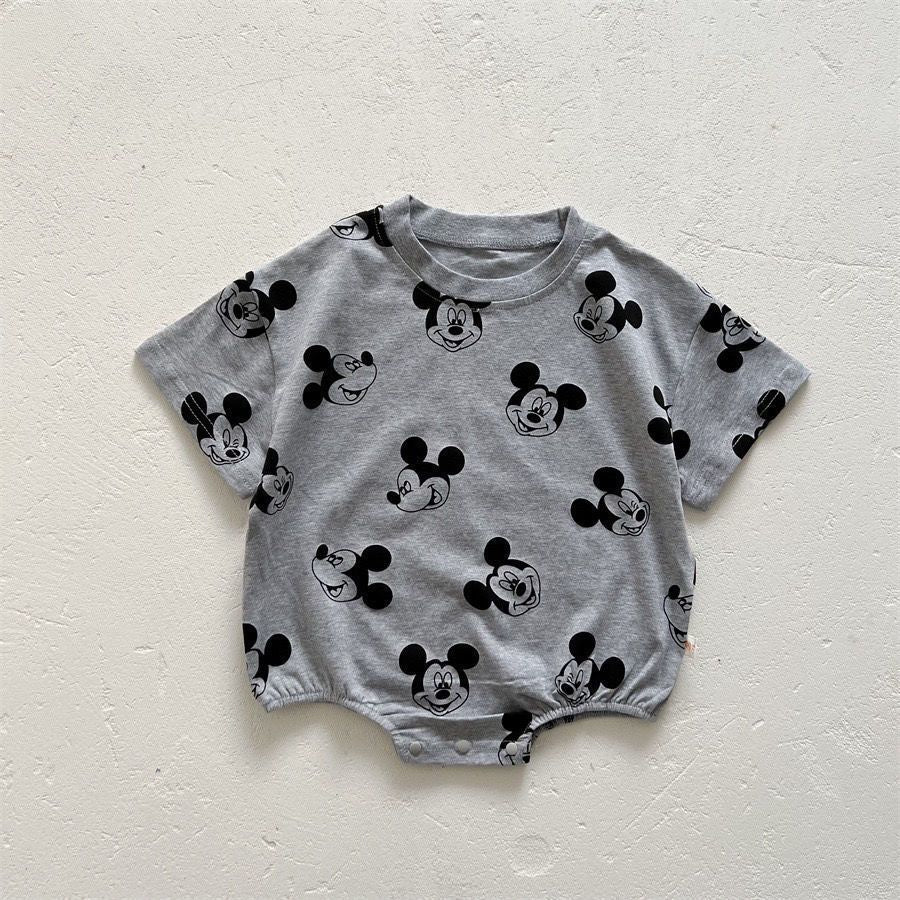 Romper Bébé Manches Courtes Léger – Onesie Demi-Manche Nourrisson | Short Sleeve Lightweight Half Sleeve Baby Romper Onesie