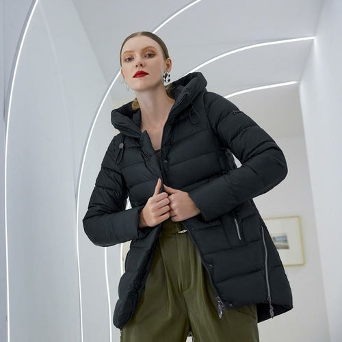 Manteau Femme Hiver à Capuche Coupe Décontractée | Women's Hooded Winter Parka Jacket