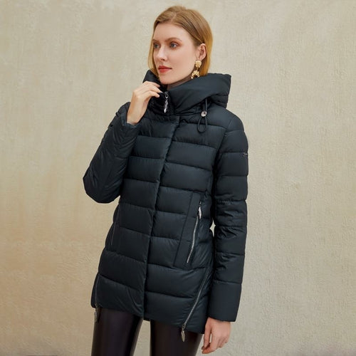 Manteau Femme Hiver à Capuche Coupe Décontractée | Women's Hooded Winter Parka Jacket