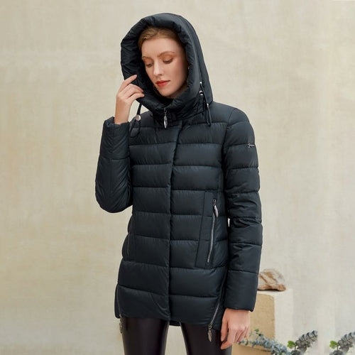 Manteau Femme Hiver à Capuche Coupe Décontractée | Women's Hooded Winter Parka Jacket