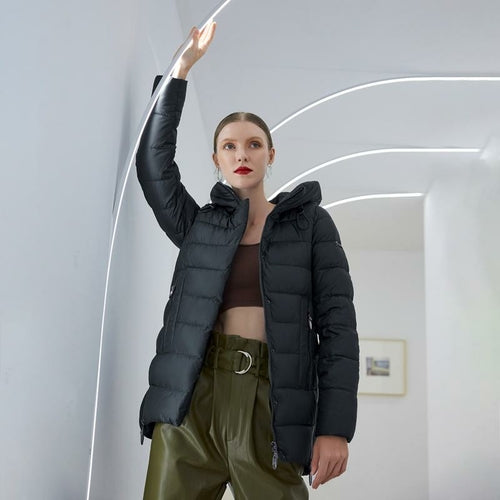 Manteau Femme Hiver à Capuche Coupe Décontractée | Women's Hooded Winter Parka Jacket