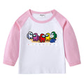 T-Shirt Enfant Col Rond Imprimé Cartoon Manches Longues | Children's Round Neck Cartoon Long Sleeve Shirt
