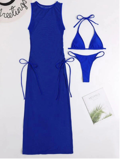 Ensemble Bikini 3 Pièces Femme – Maillot de Bain Robe Longue | Women's 3-Piece Swimsuit Set