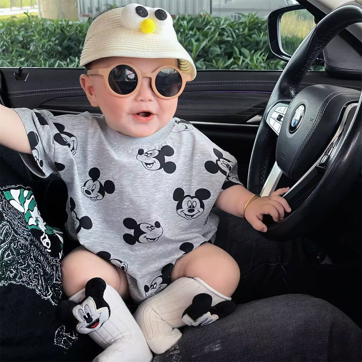 Romper Bébé Manches Courtes Léger – Onesie Demi-Manche Nourrisson | Short Sleeve Lightweight Half Sleeve Baby Romper Onesie