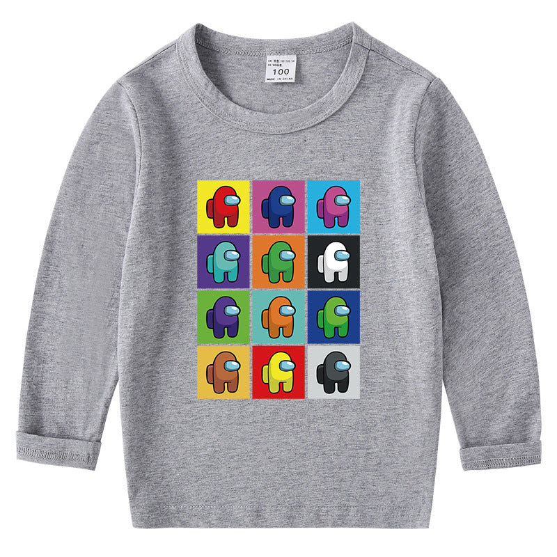T-Shirt Coton Enfant Col Rond Manches Longues – Base Confortable | Children's Cotton Round Neck Long Sleeve Top