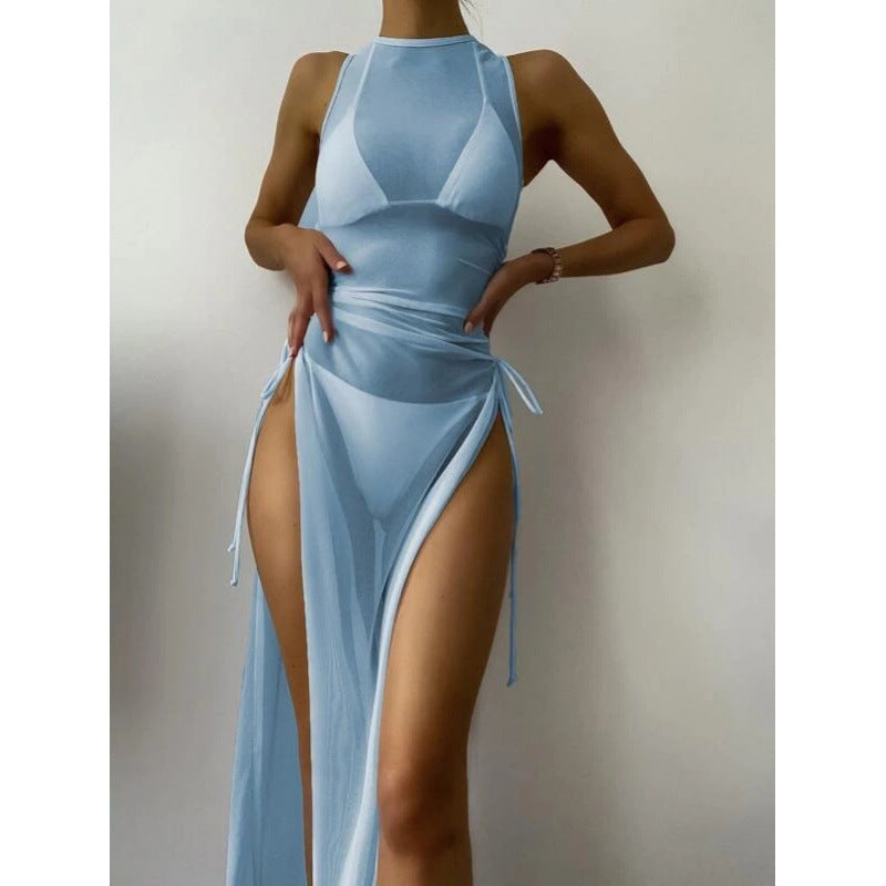 Ensemble Bikini 3 Pièces Femme – Maillot de Bain Robe Longue | Women's 3-Piece Swimsuit Set