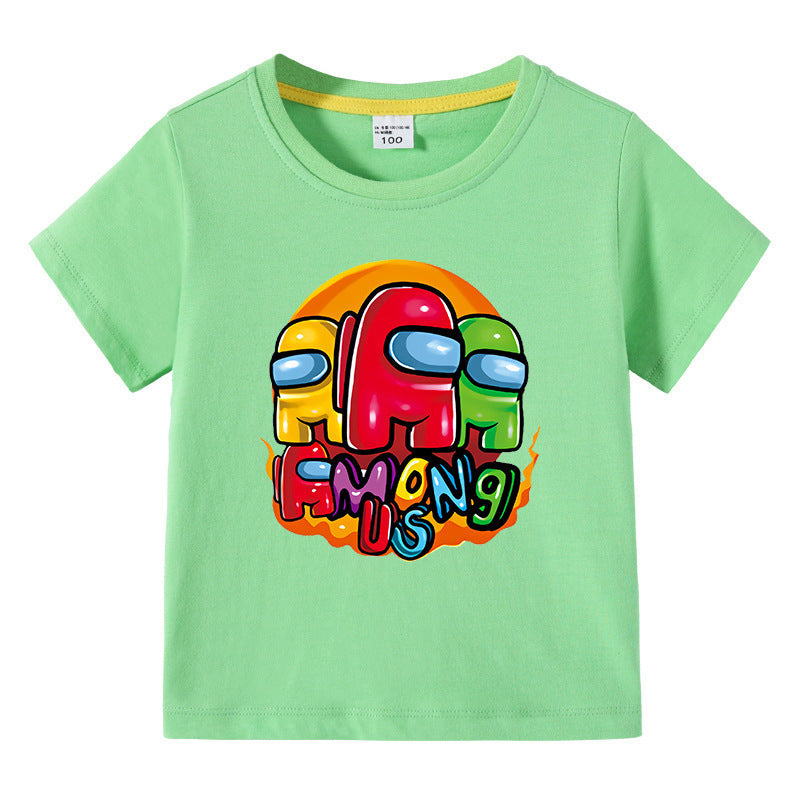 T-Shirt Enfant Été Manches Courtes – Léger & Confortable | Children's Short Sleeve Summer T-Shirt