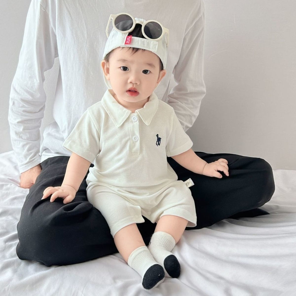 Body Bébé Garçon Manches Courtes Léger – Onesie Sortie Confortable | Baby Boy Short Sleeve Lightweight Onesie
