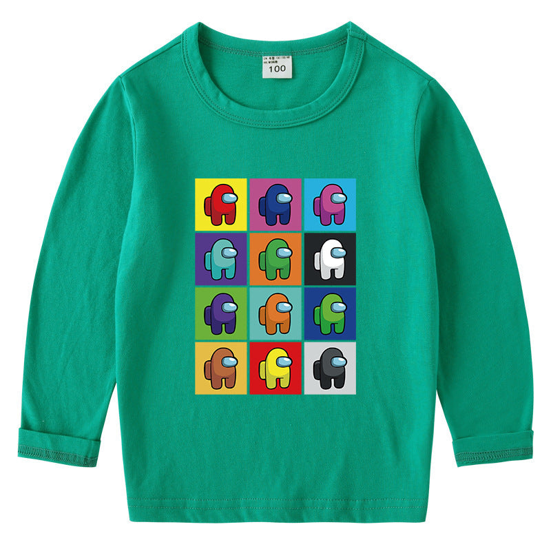 T-Shirt Coton Enfant Col Rond Manches Longues – Base Confortable | Children's Cotton Round Neck Long Sleeve Top