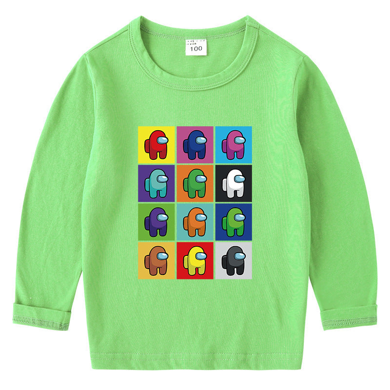 T-Shirt Coton Enfant Col Rond Manches Longues – Base Confortable | Children's Cotton Round Neck Long Sleeve Top