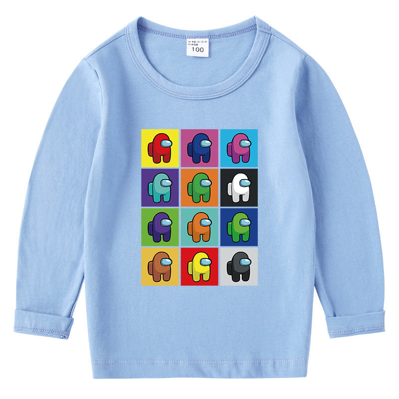 T-Shirt Coton Enfant Col Rond Manches Longues – Base Confortable | Children's Cotton Round Neck Long Sleeve Top