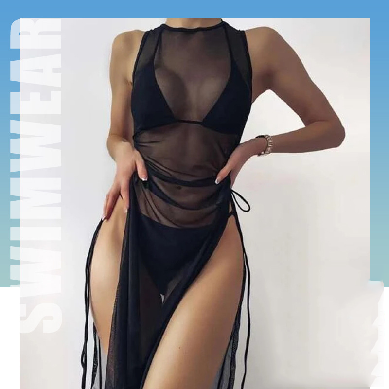 Ensemble Bikini 3 Pièces Femme – Maillot de Bain Robe Longue | Women's 3-Piece Swimsuit Set
