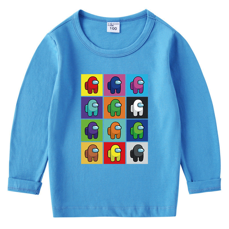 T-Shirt Coton Enfant Col Rond Manches Longues – Base Confortable | Children's Cotton Round Neck Long Sleeve Top