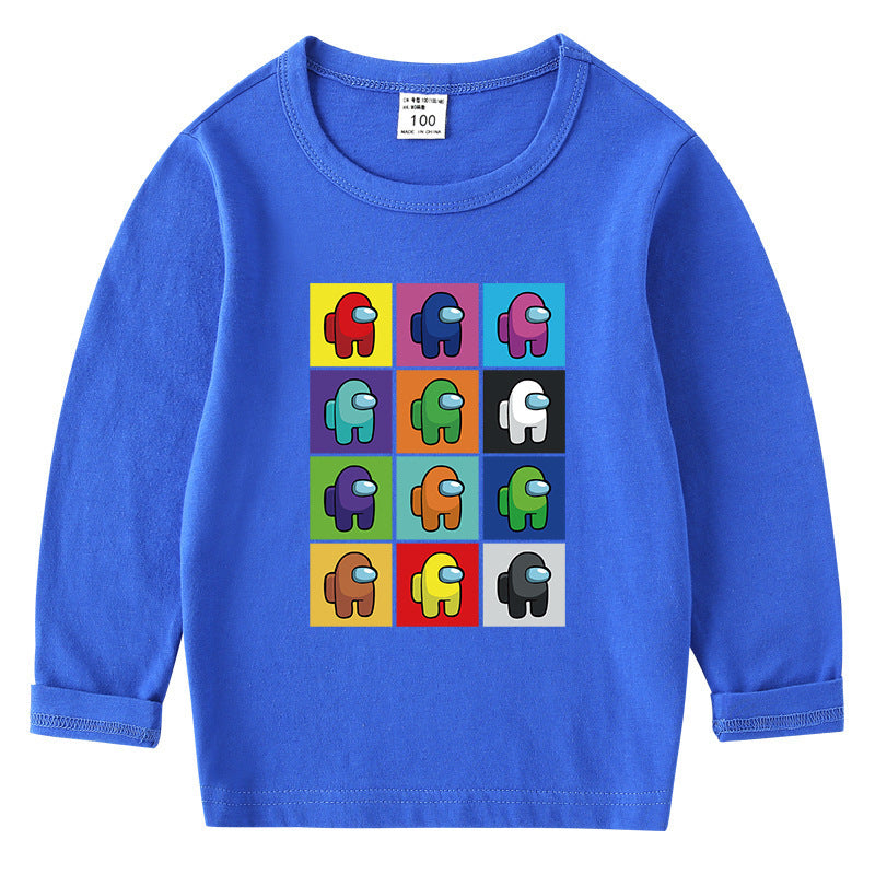 T-Shirt Coton Enfant Col Rond Manches Longues – Base Confortable | Children's Cotton Round Neck Long Sleeve Top