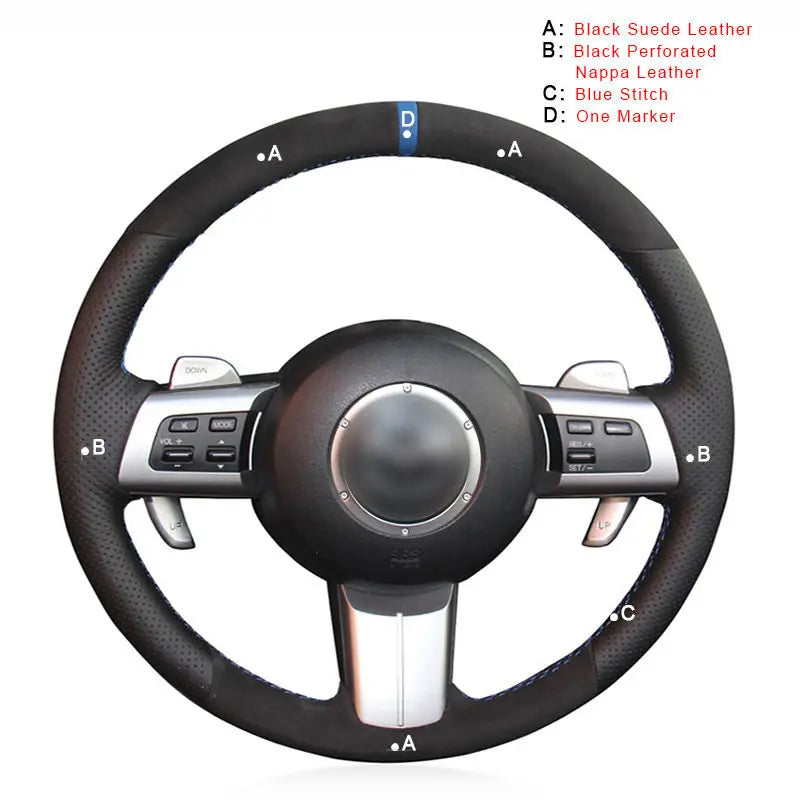 Custom Car Steering Wheel Cover for Mazda MX-5 2009-2013 RX-8 2009-2013 CX-7 CX7 2007-2009 Auto Interior Accessories Car-styling