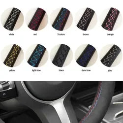 Hand-Stitched Non-Slip Soft Black Suede Steering Wheel Cover for Mazda MX-5 Miata 2009-2013 RX-8 CX-7 2007-2009