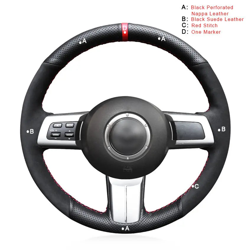 Custom Car Steering Wheel Cover for Mazda MX-5 2009-2013 RX-8 2009-2013 CX-7 CX7 2007-2009 Auto Interior Accessories Car-styling