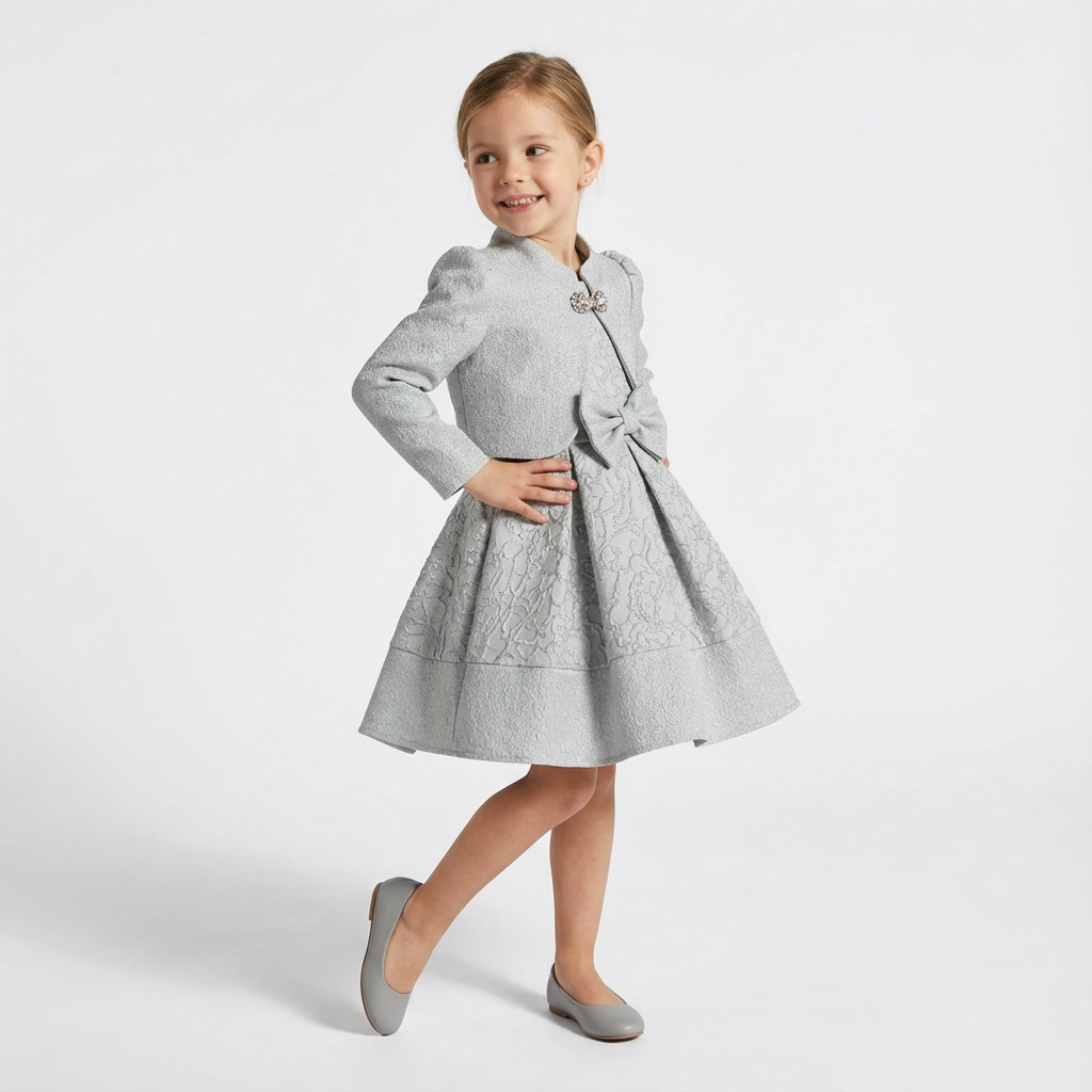 Ensemble Robe & Boléro Fille Belle Tradition – Élégance Intemporelle | Girls Bolero Dress Set