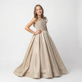 Robe de Cérémonie Fille Arena – Une Épaule Champagne | Arena Girls Formal One-Shoulder Dress