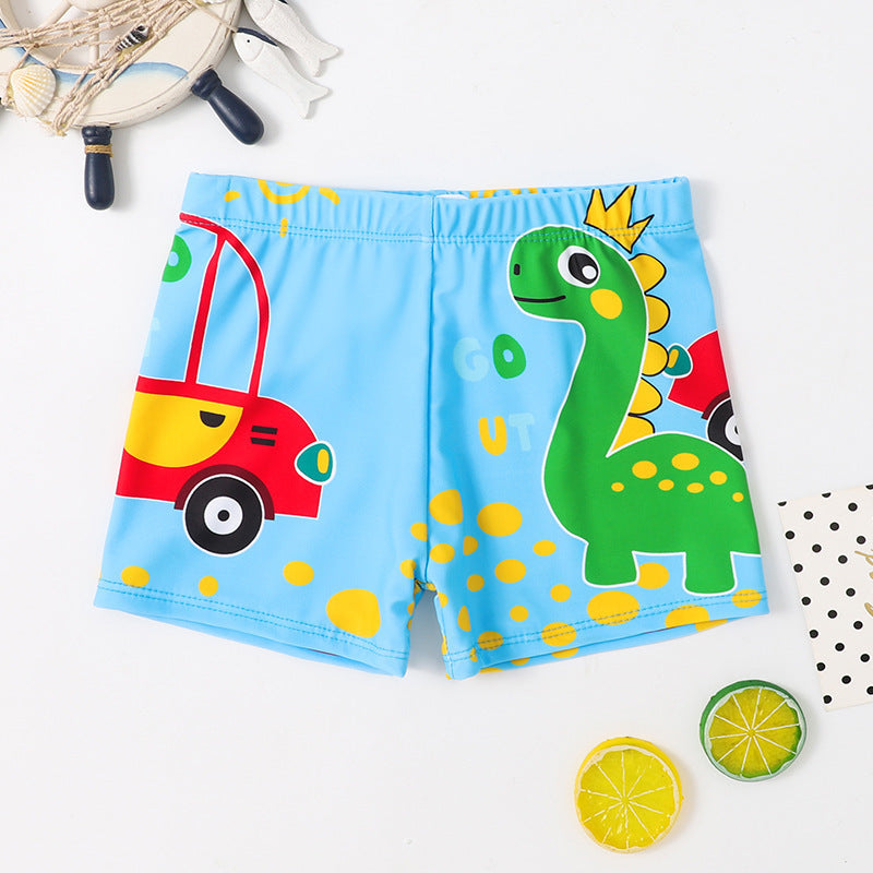Maillot de Bain Garçon Imprimé Cartoon – Séchage Rapide S/M/L | Boys Cartoon Print Swim Trunks Quick-Dry