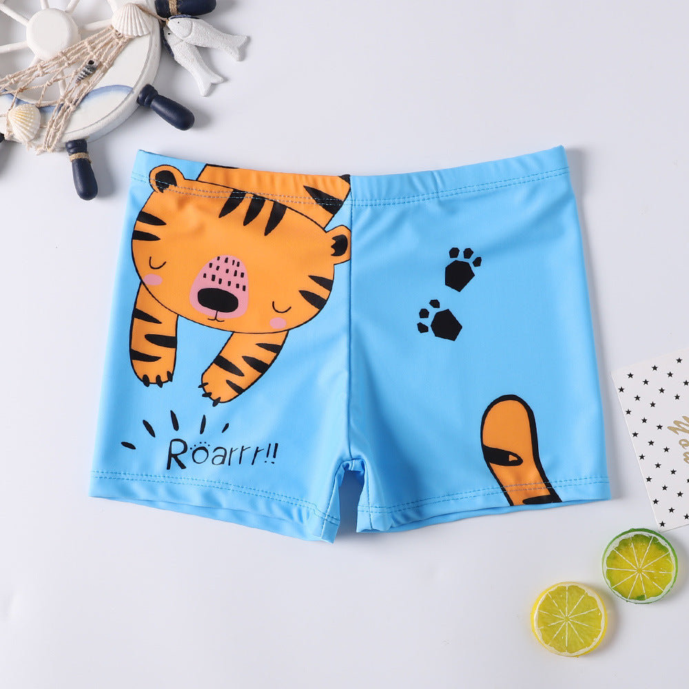 Maillot de Bain Garçon Imprimé Cartoon – Séchage Rapide S/M/L | Boys Cartoon Print Swim Trunks Quick-Dry