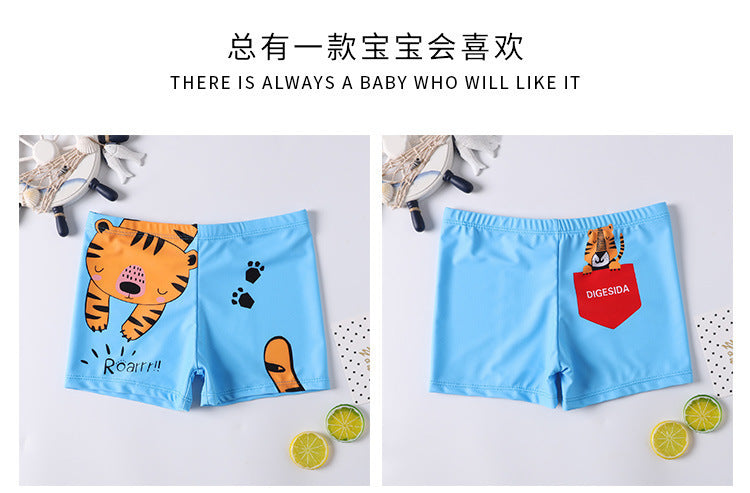 Maillot de Bain Garçon Imprimé Cartoon – Séchage Rapide S/M/L | Boys Cartoon Print Swim Trunks Quick-Dry