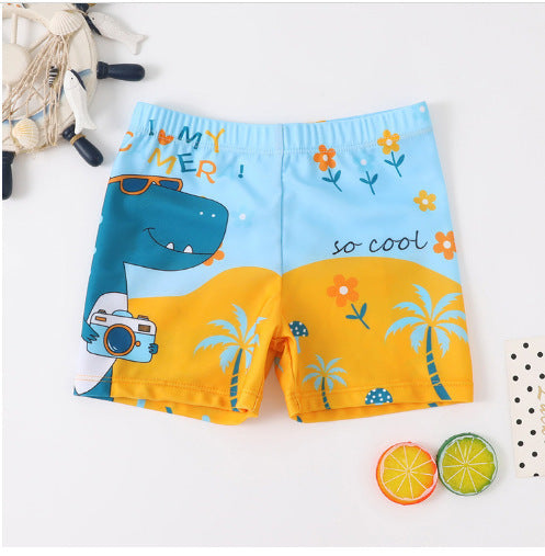 Maillot de Bain Garçon Imprimé Cartoon – Séchage Rapide S/M/L | Boys Cartoon Print Swim Trunks Quick-Dry