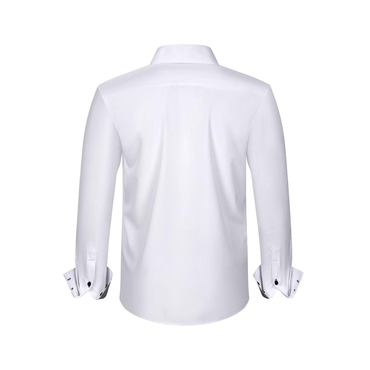 Cross-Border Four-Way Stretch Men's Shirt Polka Dot Color Matching Design Double-Breasted Shirt Men's Amazon Hot Style