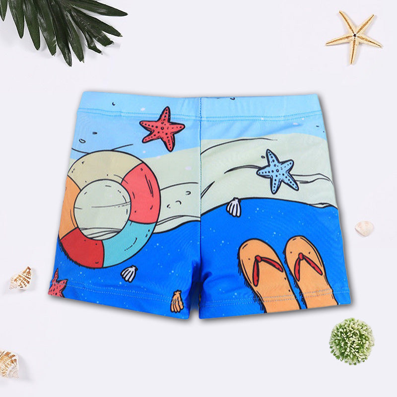 Maillot de Bain Garçon Imprimé Cartoon – Séchage Rapide S/M/L | Boys Cartoon Print Swim Trunks Quick-Dry