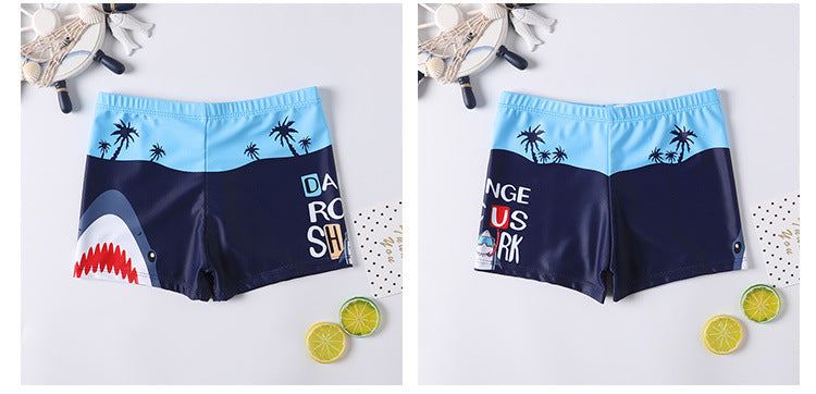 Maillot de Bain Garçon Imprimé Cartoon – Séchage Rapide S/M/L | Boys Cartoon Print Swim Trunks Quick-Dry