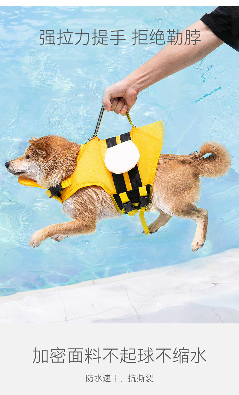 Summer Animal Modeling Small Bee Dog Life Jackets Medium Small Dog Universal Dog Swimsuit Pet Flotation Suit