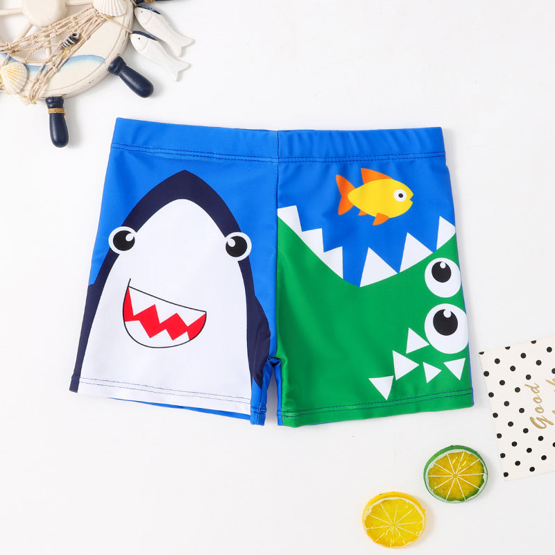 Maillot de Bain Garçon Imprimé Cartoon – Séchage Rapide S/M/L | Boys Cartoon Print Swim Trunks Quick-Dry