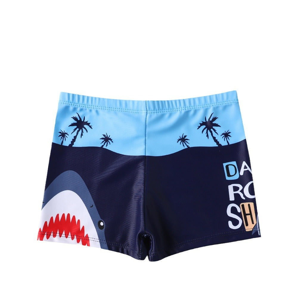Maillot de Bain Garçon Imprimé Cartoon – Séchage Rapide S/M/L | Boys Cartoon Print Swim Trunks Quick-Dry