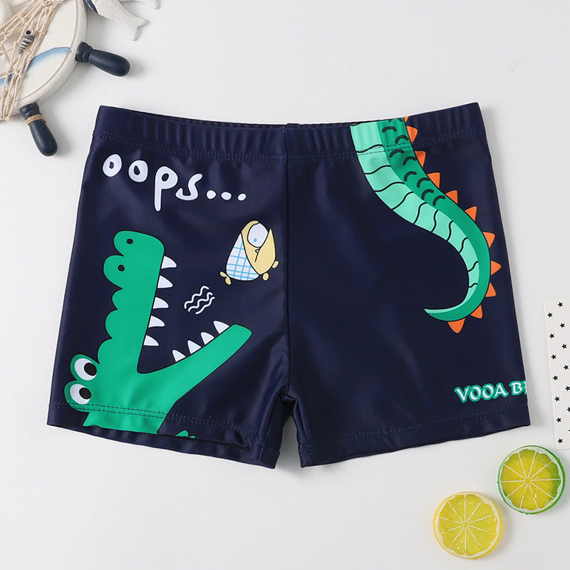 Maillot de Bain Garçon Imprimé Cartoon – Séchage Rapide S/M/L | Boys Cartoon Print Swim Trunks Quick-Dry