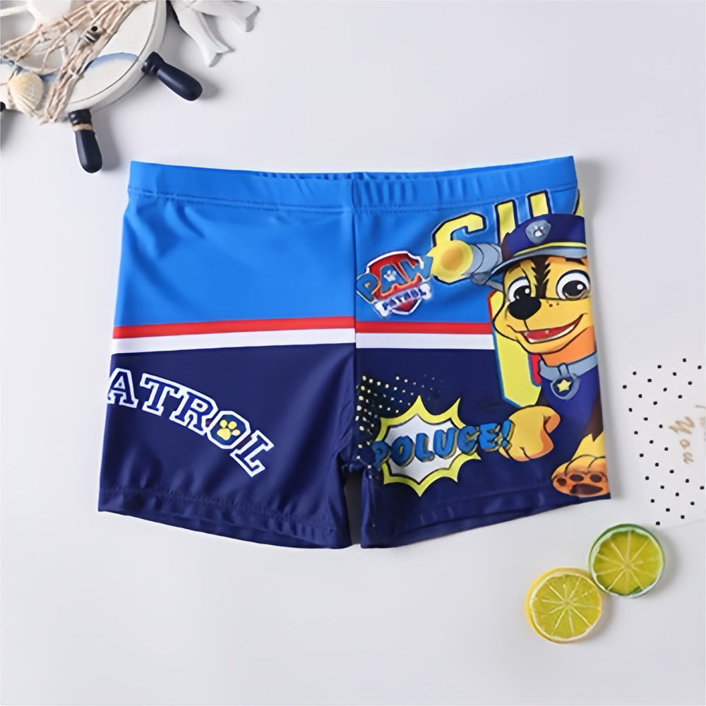 Maillot de Bain Garçon Imprimé Cartoon – Séchage Rapide S/M/L | Boys Cartoon Print Swim Trunks Quick-Dry