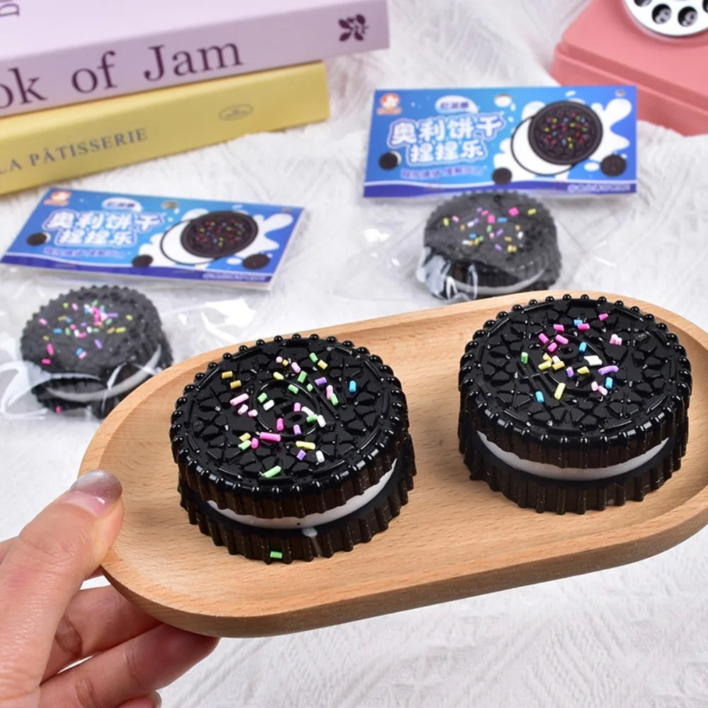 Simulation  Stress Relief Squishy Toy. Creative Cookie Cake Super Soft Squeeze Toy. Sandwich Biscuit Antistress Gadget.