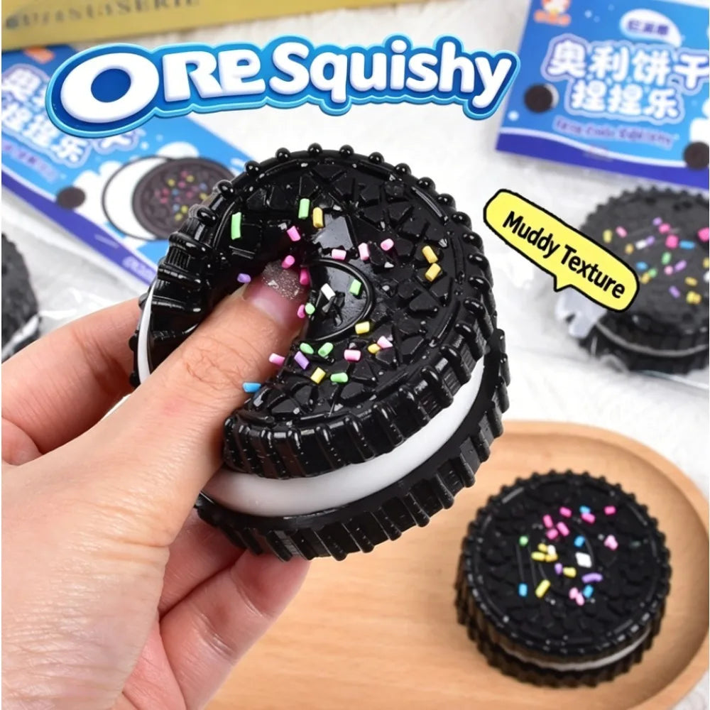 Simulation  Stress Relief Squishy Toy. Creative Cookie Cake Super Soft Squeeze Toy. Sandwich Biscuit Antistress Gadget.